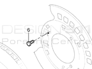 Perno de placa de cubierta de disco de freno. Porsche Cayenne MKI/MKII