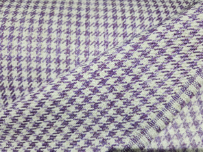 Pepita Porsche Houndstooth classic fabric, Lilac / White
