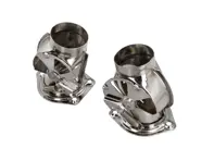 Aletas de calefacción del intercambiador de calor ACERO INOXIDABLE, juego de 2. Porsche 911 - 90121100700, 90121100800, 90121100822, 90121100722 - 9210001