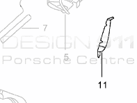 Piastra posteriore 1/4 pannello. Porsche 996 C2 / C4 / GT3 MKI - 99650185503GRV, 99650185603GRV