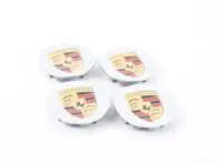 Wheel Caps 'Crested' plastic concave for Porsche (Set of 4) - 95504460010, 00004460502, 00004460702