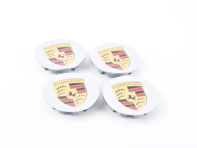 Tapacubos cóncavos de plástico 'Crested' para Porsche (juego de 4) - 95504460010, 00004460502, 00004460702