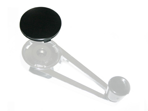 Window crank handle cover, Black. Porsche 911/912/914 1964-1968 SWB - 90154247220