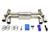 Silenziatore di scarico / sistema di scarico sportivo commutabile Race in titanio DesignTek. Porsche 991.2