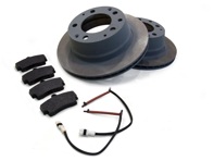 Rear Brake pads and brake disc package Porsche 928 S4 / GT / GTS 1989-95 Sebro - 95135204101, 95135204103, 96435193902, 96435193903, 96435193905, 96435209600, 99635208600, 96435209601, 99635208601, 92861236301, 99635208602