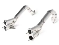 Akrapovic Link pipe set (Titanium) for Porsche 718 Cayman GT4 / Spyder - OPF/GPF >>02/2020 - 982254351L, 982254351AA, 982254350L