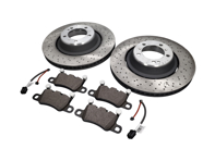 REAR Brake Pads and Brake Disc Package Porsche 991 Turbo - 99135240700, 99135240800, 99135294701, 99160918500