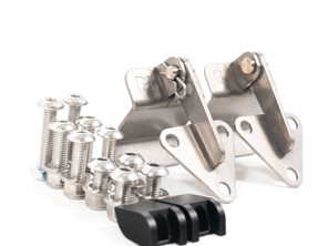 Rennline titanium 911R style engine lid hinge set. Porsche 911