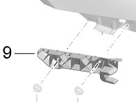 Rear bumper upper retaining strip. Porsche 991.2 Turbo - 99150563501, 99150563601