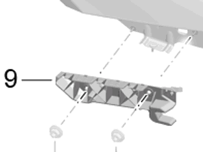 Obere Halteleiste des hinteren Stoßfängers. Porsche 991.2 Turbo - 99150563501, 99150563601