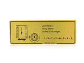 Sticker Firing Order. Porsche 928 - 92800610500