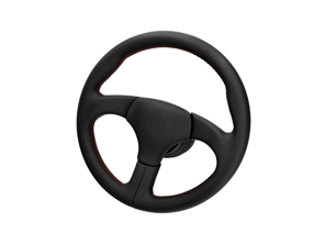 Sports steering wheel without airbag Black with Red Stitching. Porsche 911 / 959 - 000043161158YR
