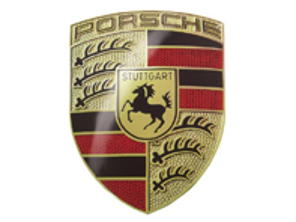 Emailleschild Porsche Wappen 30cm x 40cm (Hochformat)