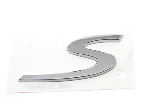 S - Badge arrière chromé pour Porsche 970 Panamera - 97055924303, 97055924302