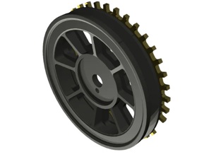 Krukaspoelie 127 mm voor EFI-conversie. Porsche 911 1974 - 1989 - 93010202808, 93010202804, 93010202801, 91110201750, 91110201704 - AMS9050099, AMS9050064