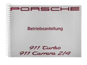 Driver’s manual for Porsche 911 (964) Turbo / Carrera 2/4, MY 92, in English - WKD96402092