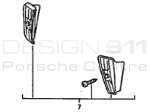 Fog lamp inserts, Pack of 2. Porsche 944 1986-91 (OE Part NO. 95163193100 / 95163193200) - 95163193100, 95163193200