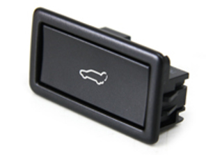 Commutateur d'ouverture du capot arrière, noir. Porsche 957 Cayenne - 95561325801A03, 95561325800A03