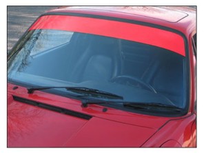 Viseras de parabrisas Rennline, en Flat Black. Porsche 986 Boxster - E45