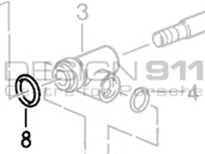 Junta tórica del cojinete de la palanca de cambios. Porsche 911 87-89 G50 CAJA DE CAMBIOS - 99970192340