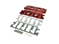 Oberer Nockenwellen-Motorabdeckungssatz - Legierung in Rot Porsche 911 1968-89 / 965 - 90110511511, 90003101430, 90008400402, 93010519404