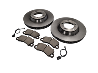 Pastiglie freno ANTERIORI e pacchetto disco freno. Porsche Cayenne 9YA Dimensioni disco 350 mm x 34 mm - 9Y0615301, 9Y0615302, 9Y0698151T, 9Y0907253E