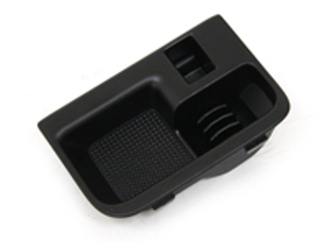 Inzetstuk middenconsole, satijnzwart. Porsche 997 / Boxster / Kaaiman - 9975535750201C