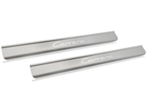Einstiegsleiste mit Carrera Schriftzug, Edelstahl. Porsche 996 C2 / C4 - 99655198401, 99655198491, 996551984GT2, 99655198403