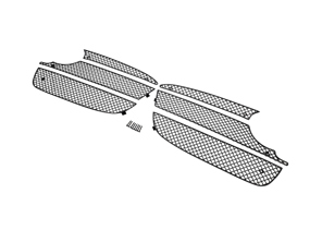Set di griglie esterne in acciaio inossidabile per paraurti anteriore ZunSport. Porsche 981 Cayman Manuale/PDK con sensori - ZPR46913, ZPR46913B, ZPR46913, ZPR46913B
