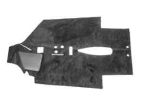 Tappeto per tunnel, Nero. Porche 993 - 993551023005FV