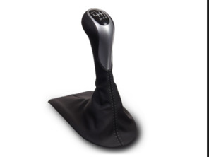 Palanca de cambios de cuero con tija plateada. Porsche 996 / Boxster 986 S - 99642407505EVZ, 99642407505