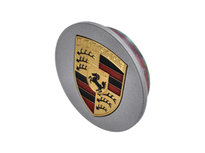Wheel cap with Coloured Porsche crest. Porsche 924 / 944 / 964 / 968 / 993 / 996 - 92836103206TTP, 92836103206, 92836103211, 92836103211TPP