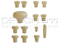 Juego pomo salpicadero, BEIGE. Porsche 356A 1955-1959 - PCG35655200500, 64455281100500, 64455285300500, 64455283100500, 64455282101500