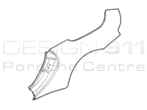 Trasero 1/4 Panel Cabrio. Porsche 996 C4S - 99650396109GRV, 99650396209GRV