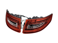 Indicatore di direzione posteriore, trasparente/rosso V2 con lampadine a LED per Porsche 997
