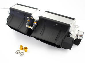 Ladeluftkühler mit Luftführung aus Kohlefaser. Porsche 992 turbo / turbo S - 992145805G, 992145817B, 992145816C - GCP03