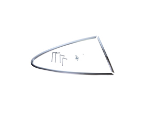 1/4 raamkozijn Chroom, RECHTS. Porsche 911 68-77 Coupé - 90154301625