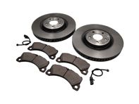 Front brakes disc and brake pads package Porsche Macan 3.0L - 95B615301T, 95B615302R, 971698151AD, 95B907253