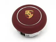 Airbag au volant en Rouge Bordeaux. Porsche 991 - 9P1880201ROG6, 9P1880201R, 9P1880201L, 9P1880201LOG6