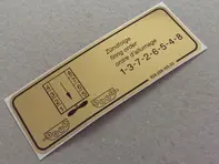 Firing Order Decal for Porsche 928 (1977 – 1995) - 92800610503
