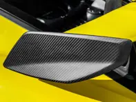 Placas de extremo de alerón trasero para alerón OEM en fibra de carbono seco. Porsche 718 Cayman GT4 RS - 9GT827767A0K1, 9GT827768A0K1 - SRDRSDCFEPOEM