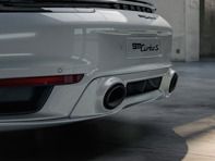 Tailpipes in Black of the sports exhaust system. Porsche 992 Turbo / Turbo S - 992044230
