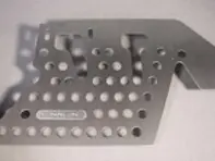 Pedana in alluminio Rennline. Lato conducente. Porsche 914 Tutte 1970-76 - F06