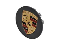 Enjoliveur 'Large Crest' Gris avec écusson de couleur pour Porsche - 7PP601149A, 00004460604