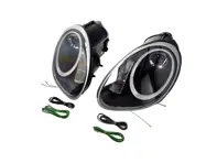 PROIETTORE FARO ALOGENO + LUCE AURORA Porsche 987 05-08 LENTE NERA IT - 99763115713, 99763115813