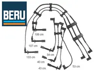 Ignition HT lead set. Porsche 911 3.2L 1985-89 - 91160201103, 91160201203, 91160201104 - ZE744, ZE744