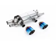 Silenziatore posteriore di scarico sportivo Milltek (PSE) con terminali GT-115 in titanio bruciato/blu. Porsche 991.2 3.0LT / S / GTS 2015-19 - 9P1251053A, 9P1251053C, 9P1251053B, 9P1251053D - SSXPO201