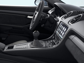 Levier de sélection de vitesse PDK, Race-Tex, en noir / bleu abyssal. Porsche 982 Cayman GT4 RS - 982713120APO2