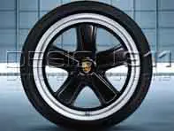 19' Sport Classic Black Finish Alloy Wheels for Porsche Cars - 99704460269, 99704460271, 99704460273