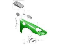 Aleta delantera, imprimada. Porsche 981 Boxster / Cayman 2012-16 - 98150303100GRV, 98150303200GRV